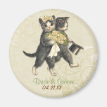 Gatos del boda iman para frigorífico