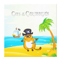 Gatos del Caribe Lona Envuelta Para Galerías