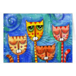 Gatos del color - tarjeta de felicitación