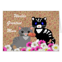 Gatos del día de madre tarjeta