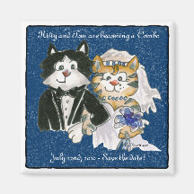 Gatos del dibujo animado que casan reserva los ima