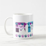 gatos del Dúo-cromo y perros monocromáticos Taza De Café