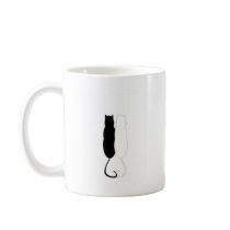 Gatos del ébano y de la marfil tazas