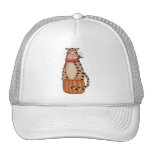 Gatos del gatito · Gato de Tabby en la calabaza Gorros Bordados