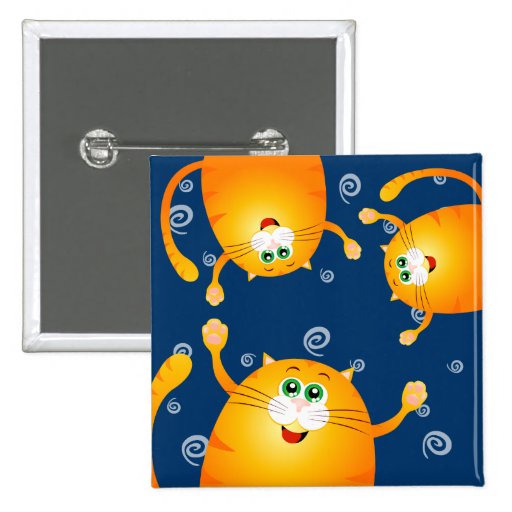 Gatos divertidos, imán cuadrado pins