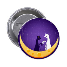 Gatos en la luna pin