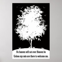 GATOS EN POSTER NEGRO Y BLANCO DEL CIELO -
