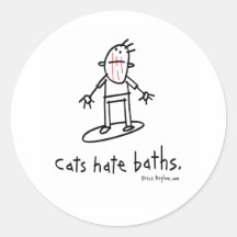 gatos etiqueta redonda