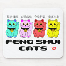 Gatos gato-Que tientan del shui de Feng Alfombrilla De Raton