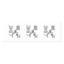 Gatos grises plantillas de tarjetas de visita