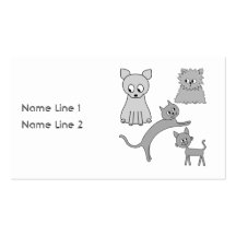 Gatos grises tarjetas de visita
