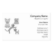 Gatos grises tarjetas de visita