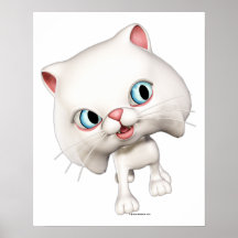 Gatos lindos del dibujo animado: Purrella el gatit Poster