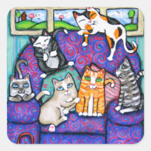 Gatos lindos del gatito del amante del gato en peg