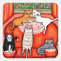 Gatos lindos del gatito del amante del gato en peg