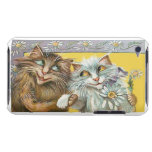 Gatos lindos del vintage - Felino-Estilo romántico Case-Mate iPod Touch Protectores