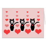 Gatos Notecard de la tarjeta del día de San Valent
