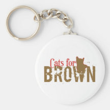 Gatos para Brown - senador de la MASA Llaveros