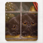GATOS PERSAS NEGROS del GATITO - 1r NAVIDAD Alfombrillas De Ratones