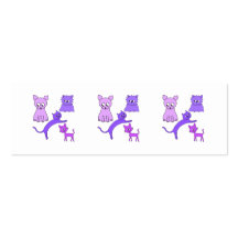 Gatos púrpuras tarjetas de visita