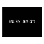 Gatos reales de los gustos de los hombres postal