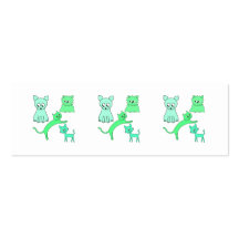 Gatos verdes plantillas de tarjeta de negocio