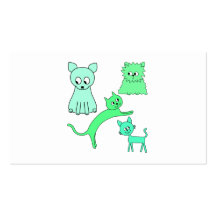 Gatos verdes tarjeta de visita