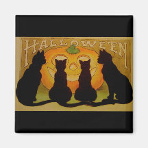 Gatos y Jack O'Lantern de Halloween del vintage Iman