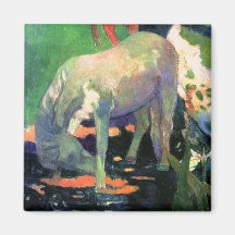 Gauguin: El caballo blanco Imanes De Nevera