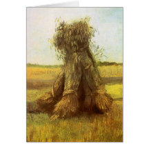 Gavillas de trigo, Van Gogh, impresionismo del vin Felicitación