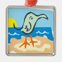 Gaviota soleada ornamento para arbol de navidad
