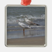 gaviotas Delgado-cargadas en cuenta Ornamanet Adornos De Navidad