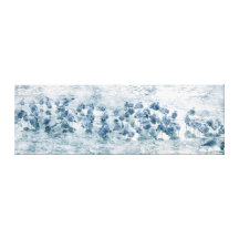 Gaviotas en Watercolour azul-gris de la playa en l Impresiones De Lienzo