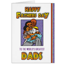 Gay - día de padres feliz - 2 papás tarjeton