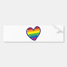 Gay-ORGULLO-CORAZÓn-En-catneato Pegatina De Parachoque