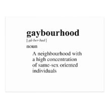 GAYBOURHOOD TARJETA POSTAL
