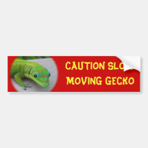 Gecko del día del polvo de oro - haga una prueba y pegatina de parachoque