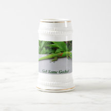 Gecko del día del polvo de oro - haga una prueba y tazas de café