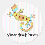 gecko del estallido swirly pegatinas