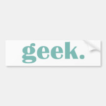 geek. etiqueta de parachoque