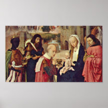Geertgen tot Sint Jans - adoración de unos de los  Poster