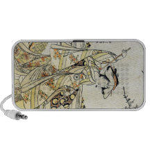 Geisha japonés fresco de la voluta del ukiyo-e del altavoces