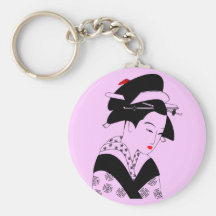 Geisha japonés llavero personalizado