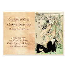 Geishas japoneses frescos de la voluta dos del uki tarjetas personales