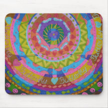 gemalter Schmetterling mit Hintergrund Mousepads