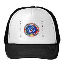 Gemelo fresco del delfín de los géminis del símbol gorro de camionero