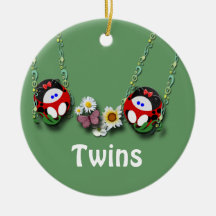 Gemelos del chica ornamento para reyes magos