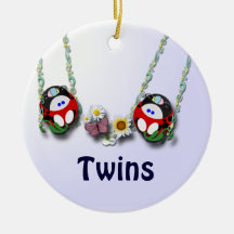 Gemelos del muchacho ornaments para arbol de navidad