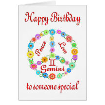 Géminis del feliz cumpleaños tarjeton