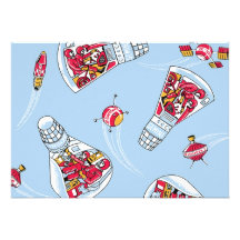 Géminis retros Rockets del hombre de Rocket en fie Comunicados